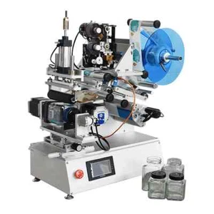 Desktop Rotary Labeling Machine For Round Square Cosmetic Wine Beverage Bottle - Picture 1 of 11