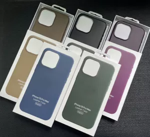 For iPhone 15 Pro Max 15 Pro 15 Plus Original Leather Phone Case MagSafe Cover - Picture 1 of 15