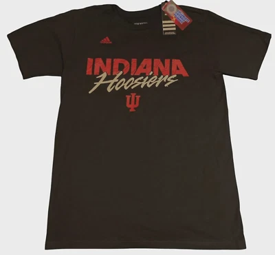 Indiana Hoosiers Adidas The Go To Black Short Sleeve Tee Shirt Mens Small NEW!! - Image 1 of 2