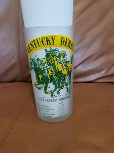 1955 Kentucky Derby Frosted 5.25 Glass - Picture 1 of 9