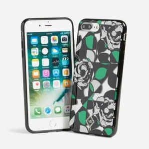 Vera Bradley Flexible Frame Case Apple iPhone 7 Plus - Imperial Rose Black Green - Picture 1 of 3