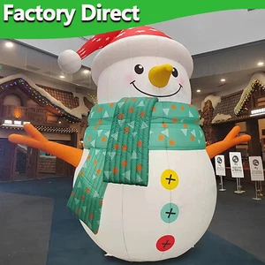 Giant Inflatable Snowman Outdoors Decorations snow Home Yard Garden Decoration - Picture 1 of 38