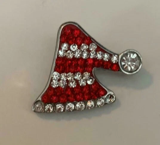 Cuentas a Presión 18mm - Medias de Navidad de Metal Rojo con Cristales Transparentes - NAVIDAD, Invierno  Foto 1 de 1