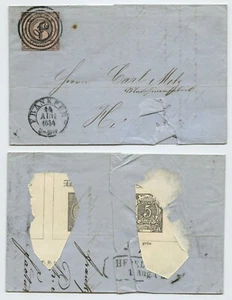 121940 - Thurn & Taxis Mi.Nr. 9 - Faltbrief, Frankfurt 14.8.1854 nach Heidelberg - Imagen 1 de 2