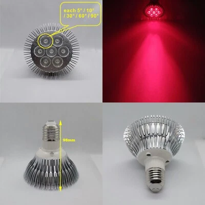 21W Deep Red 670nm~680nm LED Lamp Spot Light Bulb PAR30 Therapy Plant Aquarium - Image 1 of 4