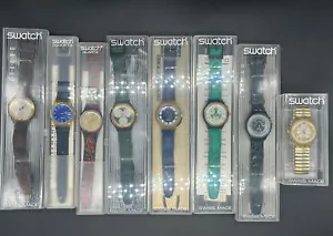 VINTAGE SWATCH OROLOGI CRONOGRAFI UNO AUTOMATICO 7 A BATTERIA LOTTO DI 8 - Foto 1 di 17