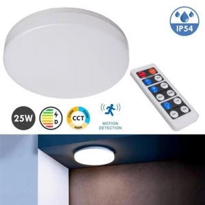 Plafoniera IP54 LED 25W CCT da 3000K a 6000K luce soffitto sensore movimento - Imagen 1 de 10