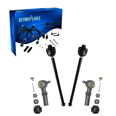 Detroit Axle Front Inner Outer Tie Rod Ends for 1991-2001 2002 Saturn SC - Image 1 of 4