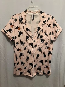 Jaclyn Intimates Soft Pink with Cats Pajama Short Set Ladies size small NEW - Picture 1 of 7