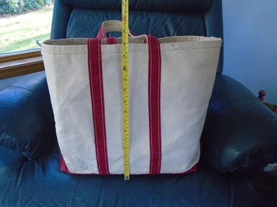 Large LL Bean Vintage Canvas Tote Bag From 70S w/Cursive Label - Image 1 of 4