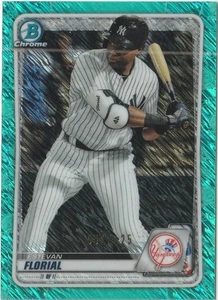 2020 Bowman Chrome Prospect Estevan Florial /125 Aqua Baseball Card #BCP-31 - Picture 1 of 2