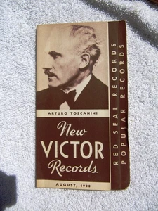 August 1938 NEW VICTOR RECORDS Supplement Arturo Toscanini RECORD CATALOG - Picture 1 of 2