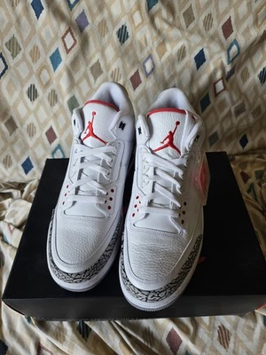  Air Jordan 3 Retro Blanco Cemento 2011 Talla 13M, 14.5W Stock Deadtado, Con Defectos  Foto 1 de 4