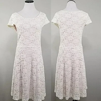 Новый с ярлыками Maeve день цветок кружева OverLay платье большой женщин слоновой кости розовый ретро романтический - Изображение 1 из 4