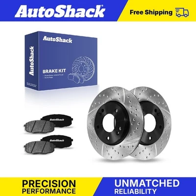 Front Drilled Slotted Brake Rotors Ceramic Pads for 2014-2016 Kia Soul Foto 1 de 4