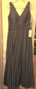 jjs house Kleid 16 lang Plissee ärmellos Farbe Stormy Blue Neu mit Etikett - Bild 1 von 5