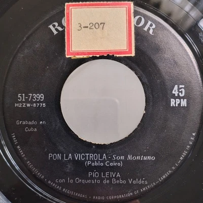Pio Leiva - ORQ. BEBO VALDES - PON LA VITROLA / CUBA Son Montuno - RCA 45 HEAR! Foto 1 de 2
