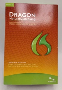 Dragon Naturally Speaking Version 12 Home Edition Speech Recognition Software  - Picture 1 of 6