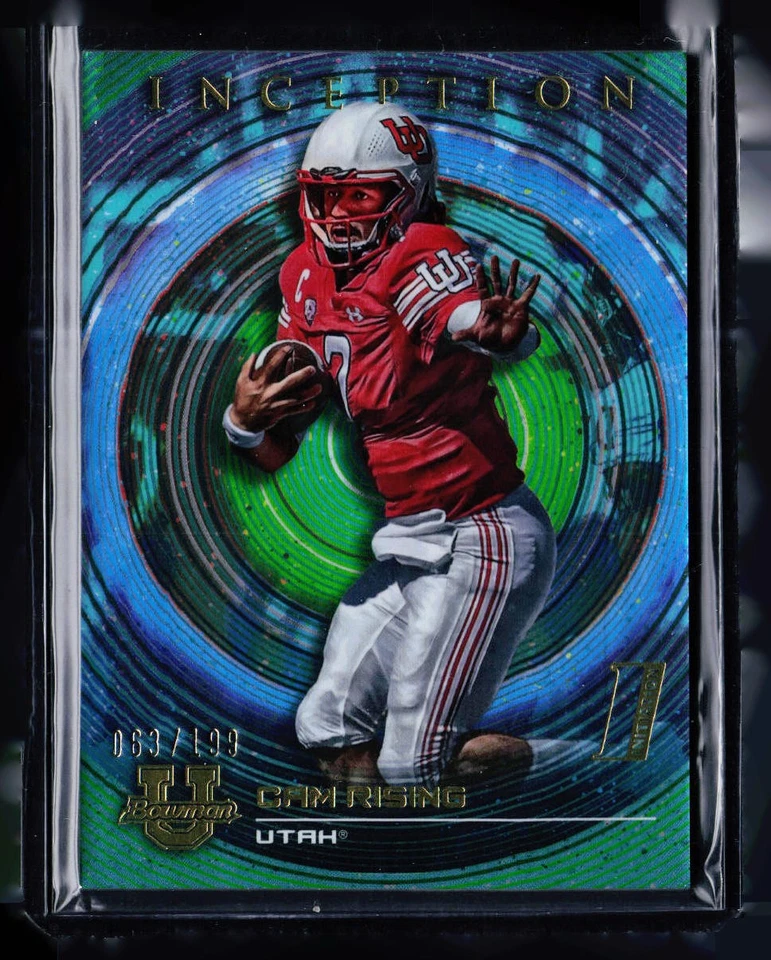 2022-23 Bowman University Inception Cam Rising 54 #/199 Aqua Foil V1 - Image 1 of 2