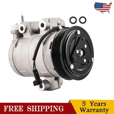 Compressor AC A/C com embreagem para 2006-2009 Chevry Equinox Pontiac Torrent 3,4L - Imagem 1 de 4