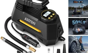 AstroAI Gonfiatore Pneumatici Compressore Aria Portatile Pompa Aria per Auto Grande Giallo - Foto 1 di 7