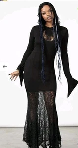 Bnwt Besome Killstar Gothic Maxi Dress With Hood Size XL - Bild 1 von 6