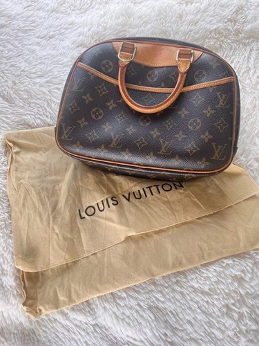 LOUIS VUITTON（LV） Autentica borsa Louis Vuitton Monogram Trouville M42228 marrone PVC con sacchetto antipolvere
