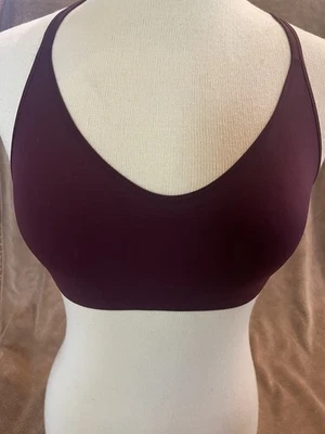 Aerie OFFLINE Real Me Xtra Racerback Sports Bra Maroon Women's Medium $48mrsp! - Image 1 of 3