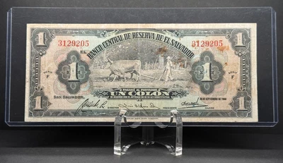 El Salvador - 1 Colon - 26 Septiembre 1944 - Image 1 of 4