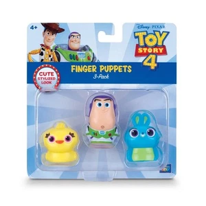 Disney Pixar Toy Story 4 Finger Puppets 3 Pack With Buzz Lightyear -Bunny- Ducky - Picture 1 of 7