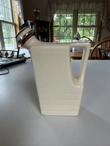 Vintage Beige Water Jug w/Cork Stopper ~ Universal Potteries 1940s 10x6” EUC - Picture 1 of 9