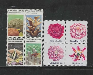 US SCOTT  #1827-30 & 1876-79  TWO  SE-TENANT BLOCKS OF  4 MNH TAKE A LQQK ! - Picture 1 of 1