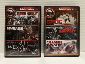 Maneater Series 2 Triple Feature Horror DVD Sets Crock Sea Beast Blood Monkey  - Picture 1 of 7