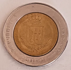 Moneta della Repubblica di San Marino da 500 lire Libertas del 1983 - Foto 1 di 2