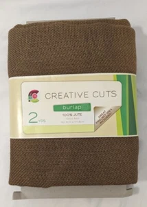 1 Bolt 2 Yards Jute Burlap Fabric by Creative Cuts BROWN country wedding decor - Picture 1 of 5