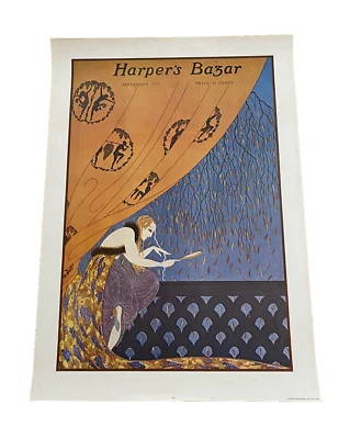 1974 Heritage Publication Harpers Bazar September 1919 Poster Vint. 22"X34" Rare - Image 1 of 4