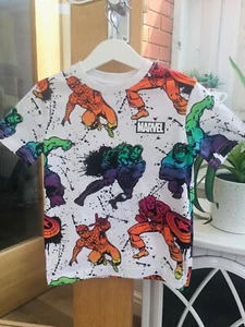 NEXT Boys Marvel Superhero Summer Short Sleeve T-Shirt Top Age 4 Years - Picture 1 of 5