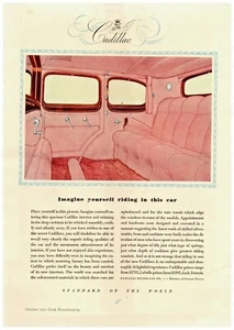 1932 Cadillac La Salle Vintage Print Ad Pink Imagine Yourself Riding In This Car - Picture 1 of 1