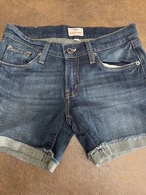 Pantalones Cortos Mujer Fossil Azul Denim Puños Novia Talla 25 Foto 1 de 4