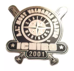 SEATTLE MARINERS PINS ICHIRO SUZUKI PIN MOST VALUABLE PLAYER PIN 2001 MLB PIN - Picture 1 of 2