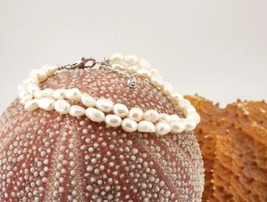 Mint with Tag Gemporia Double Strand Pearl Bracelet with Sterling Silver Clasp - Picture 1 of 6
