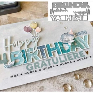 Happy Birthday Metal Cutting Dies Scrapbooking Embossing Album Greeting Card DIY - Picture 1 of 1