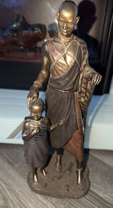 Mwana-A Father's Pride Cold Cast Bronze Fathers & Son New Tags Father & Son New - Foto 1 di 14