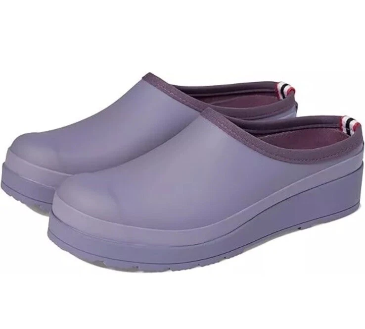 Hunter Women's Original Play Clog WFF1002RMA Irridescent Purple Sz 10