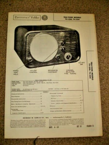 1950 Tele-tone TV-250. TV-254 TELEVISION SERVICE MANUAL PHOTOFACT - Picture 1 of 3