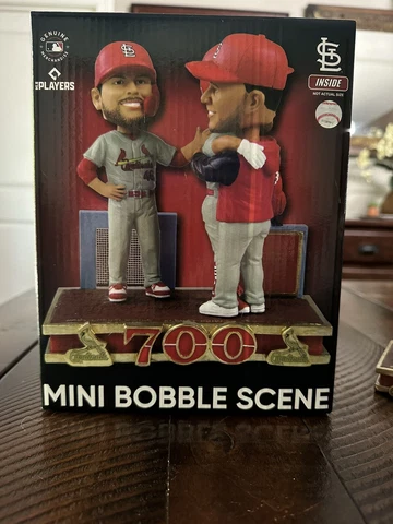 Albert Pujols, Goldschmidt, Molina Cardinals 700 Home Run Mini Bobble Scene NEW Cover