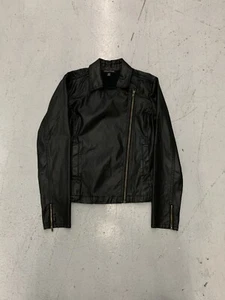 Eileen Fisher Waxed Moto Jacket XXS Asymmetrical Cotton Canvas Zip Up - Picture 1 of 8