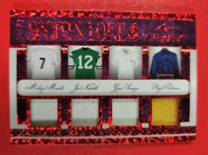 MICKEY MANTLE Joe Namath FLOYD PATTERSON Gene Sarazen GU JERSEY CARD #d17/20 - Picture 1 of 3