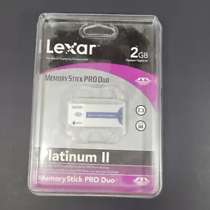 1x Lexar Platinum II 2GB - Memory Stick PRO Duo Card New Compatible with Sony - Picture 1 of 7