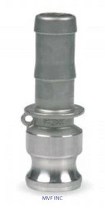 Adaptador macho Camlock tipo E x manguera barba 304 accesorio de acero inoxidable E150SS304 - Imagen 1 de 3